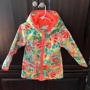 Cat & Jack Orange Floral Rain Jacket 3T